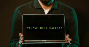 Holding Laptop